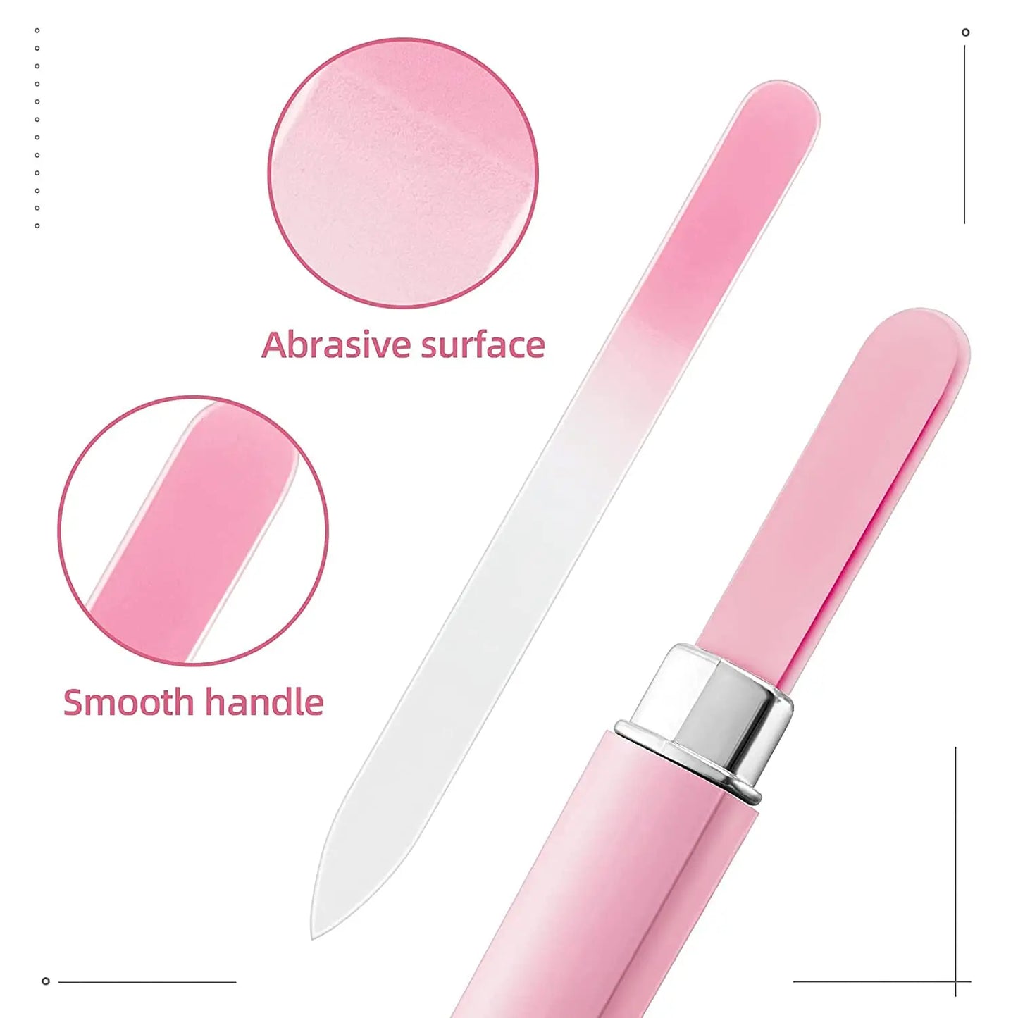 Premium Glass Nail File With Case