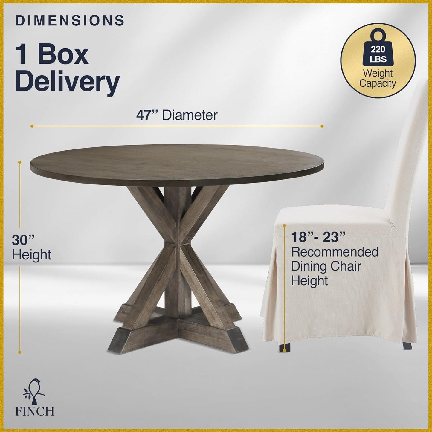 Solid Wood Rustic Dining Table
